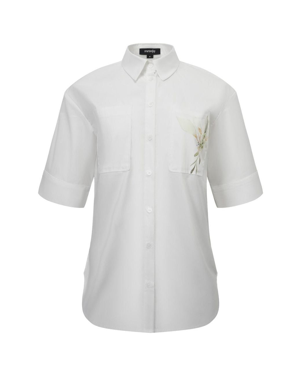 Smart and Joy Gray Stretch Cotton Shirt