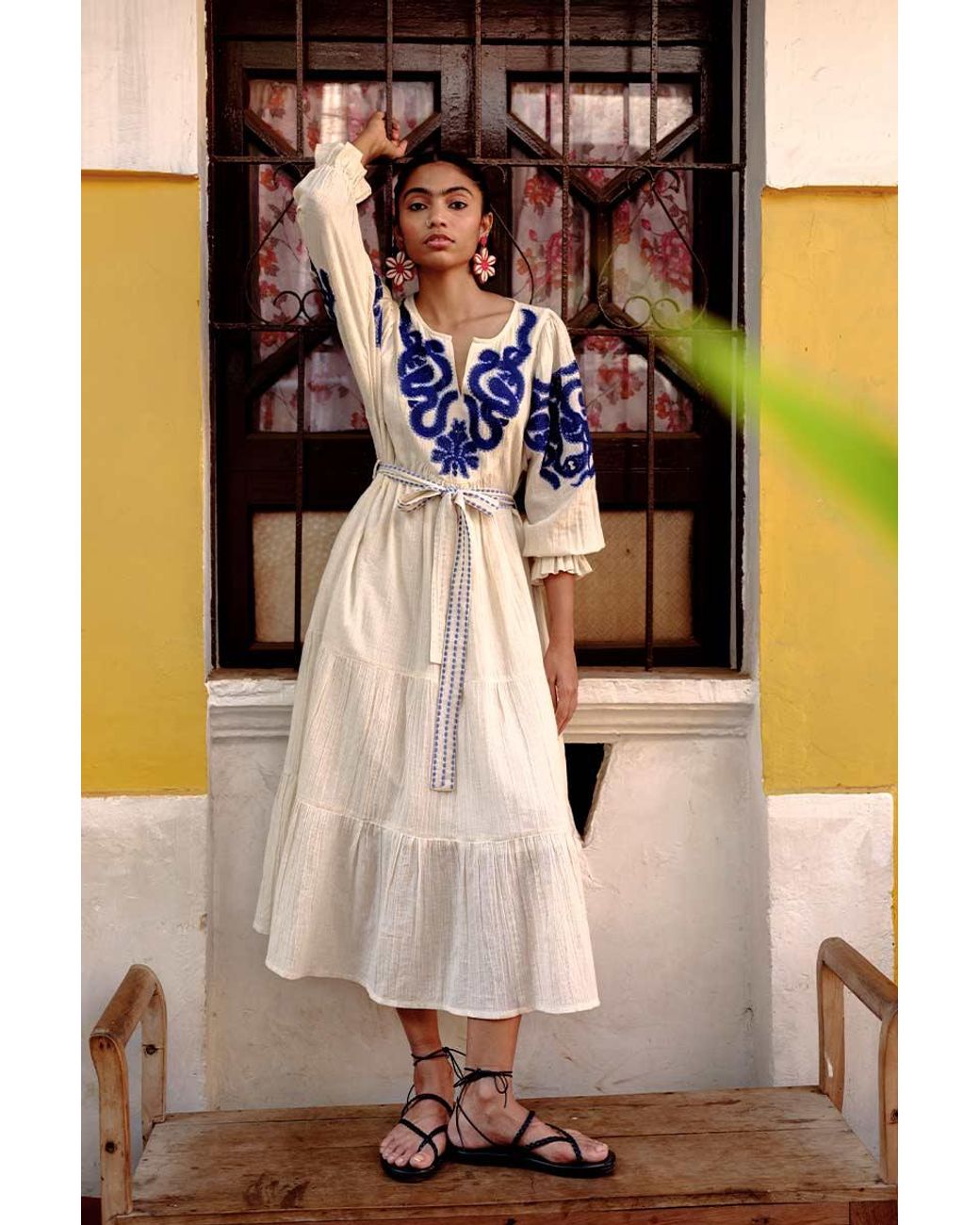 Embroidery cotton clearance dress