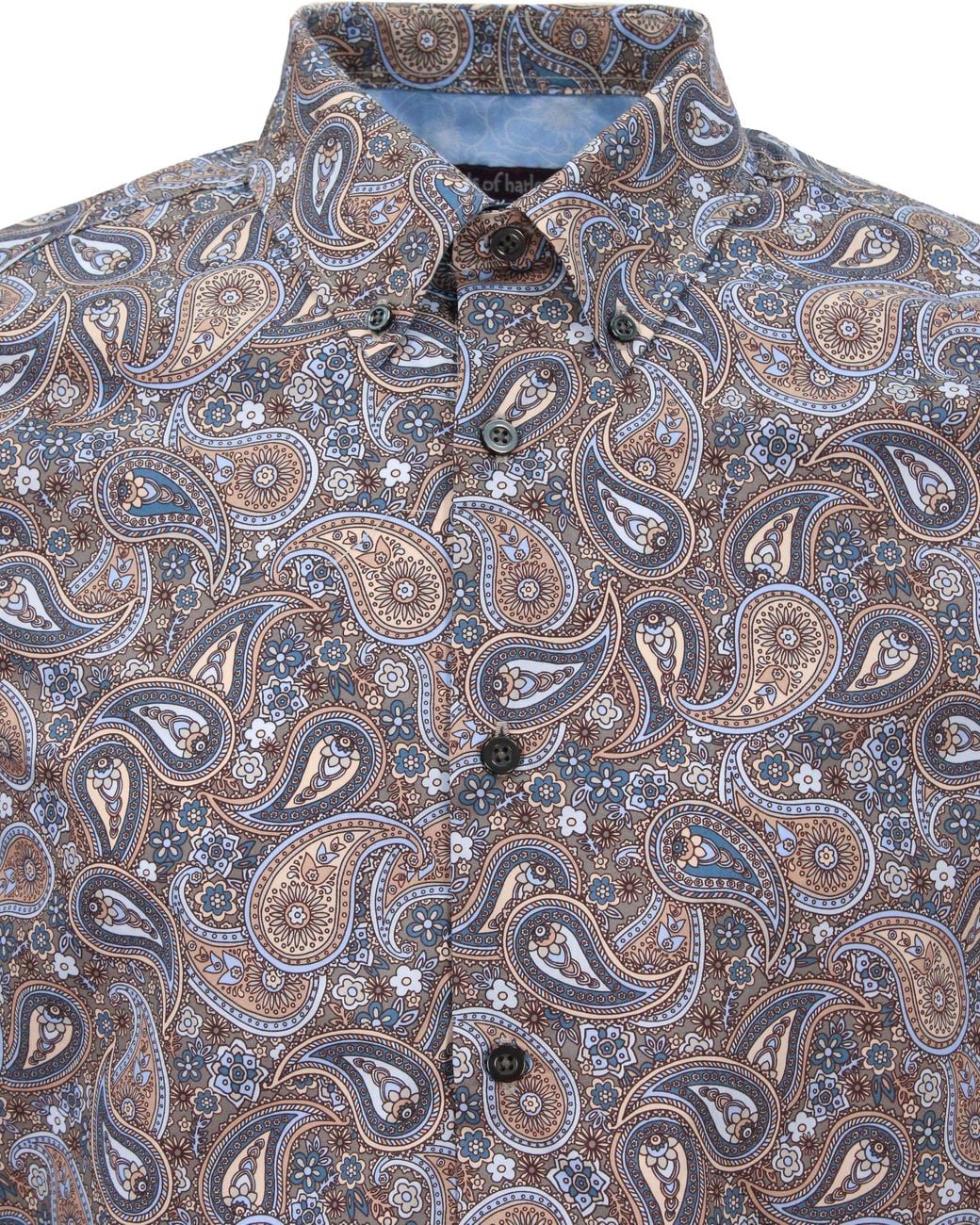 Lords of Harlech Blue Morris Trippy Paisley Shirt for men