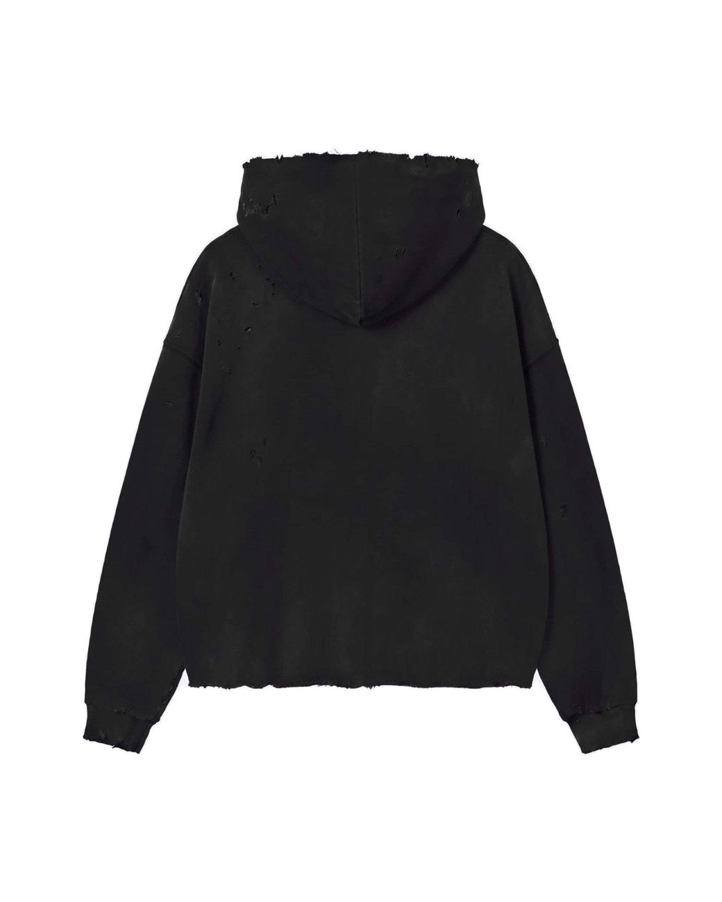 Other Uk Black Distressed Hoodie