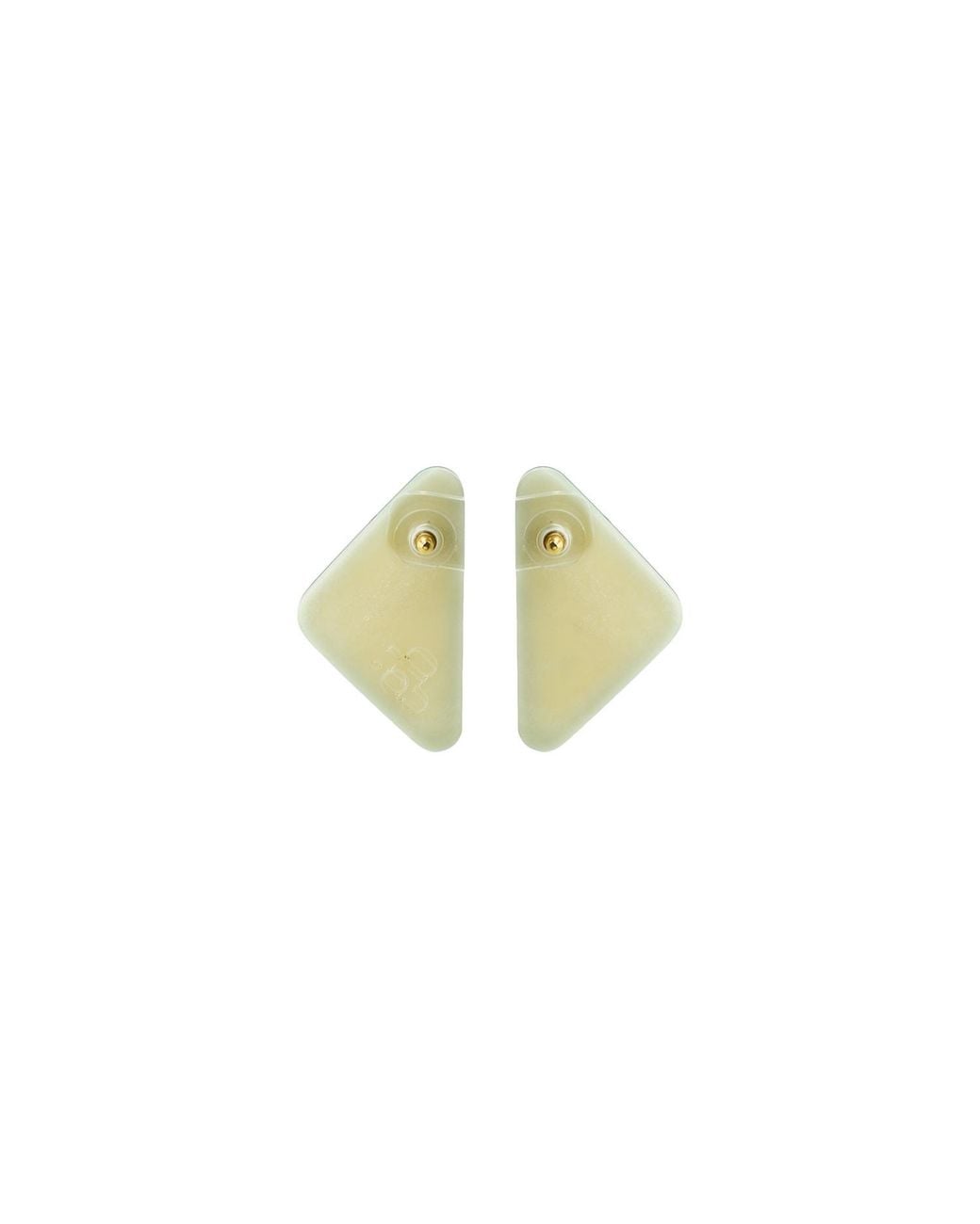 Gissa Bicalho Green Handmade Acrylic Earring Dune Triangle