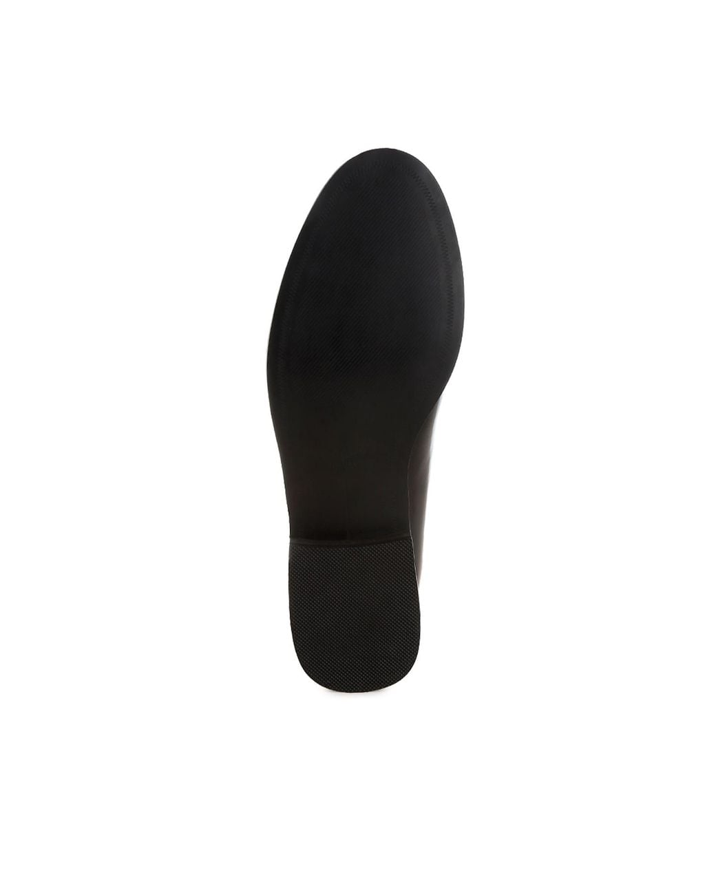 Rag & Co Black Corleone Pleather Stacked Heel Loafers
