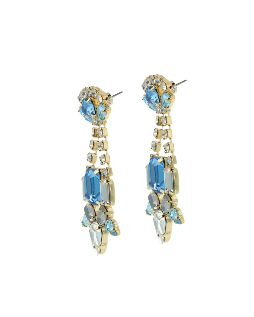 Otazu Blue Neutrals Satin Statement Earrings