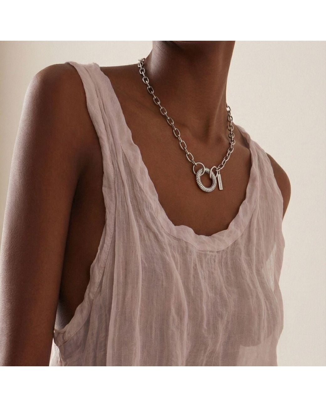 Jaredjamin Metallic Circular Pavé Clicker Clasp