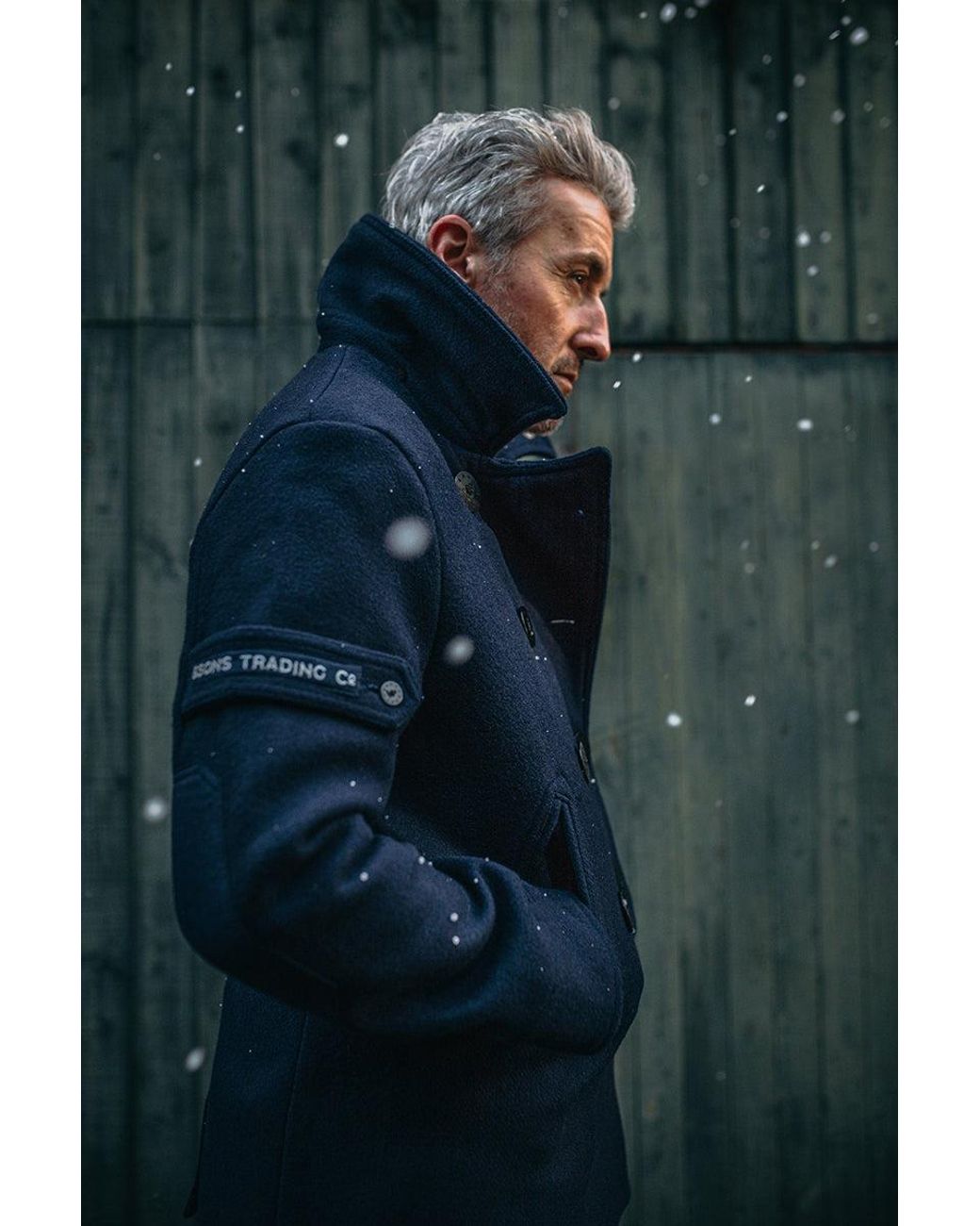 &SONS Trading Co Blue Boardwalk Peacoat for men