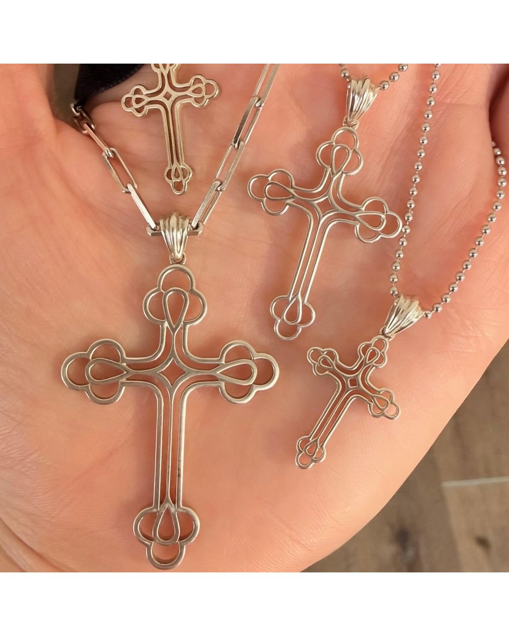 Leni James Metallic The Billie Cross Pendant