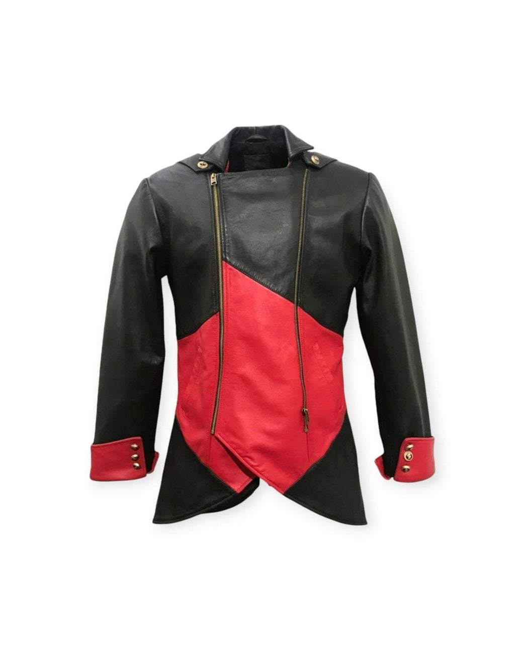 Zasta Studio Red The Gambler Long Coat Leather Jacket for men