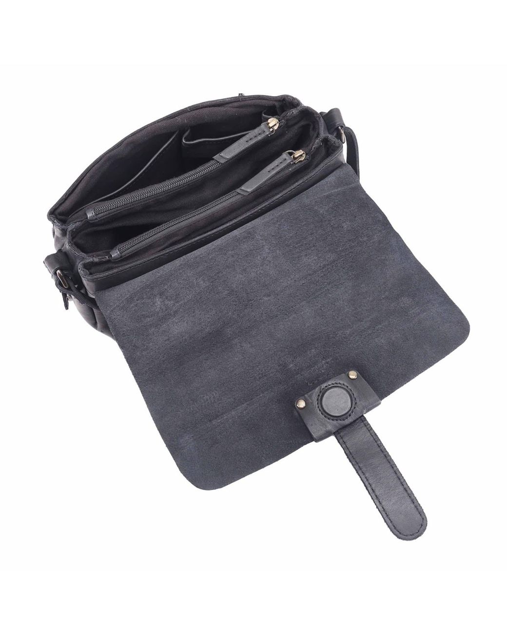 Lloyd Baker Gray Georgia Leather Crossbody Bag