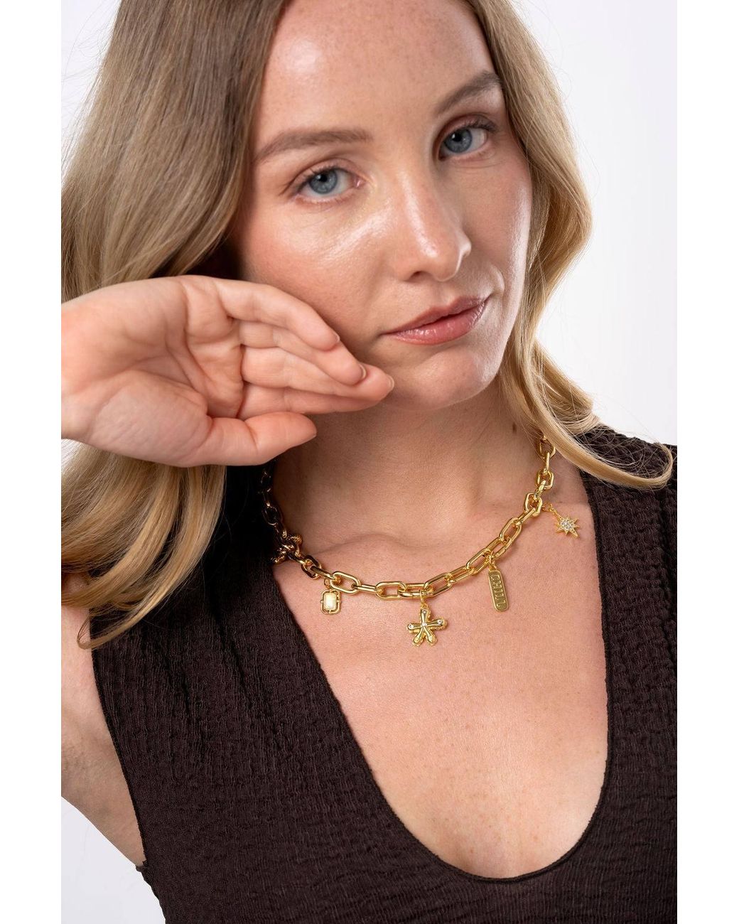 Zynnia Collective Metallic Mod Chain Necklace