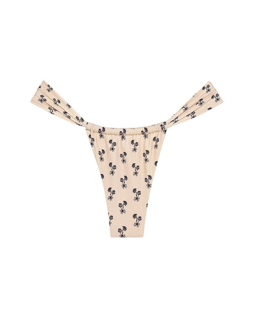 Montce White Cynthia Floral Sandra Bikini Bottom