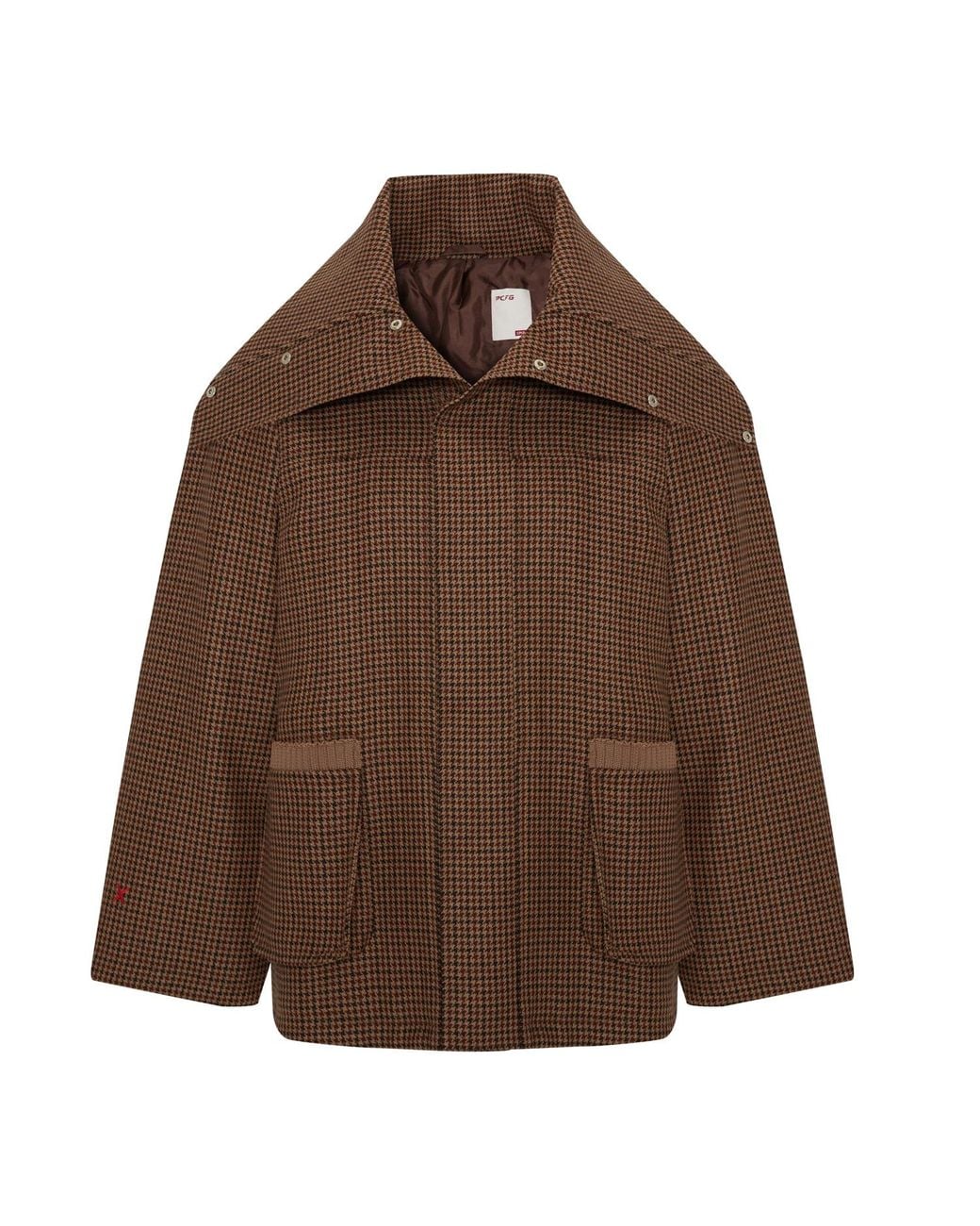Pcfg Brown Oversized Puffer Coat