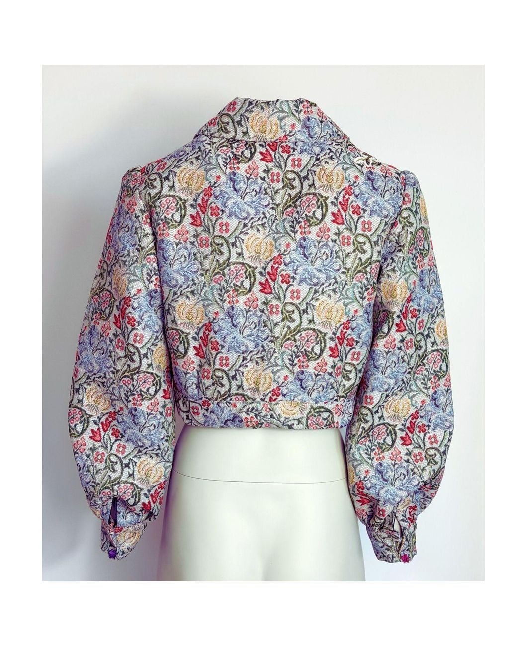 Couture to Your Door Multicolor Upcycled Tapestry Jacket Sky