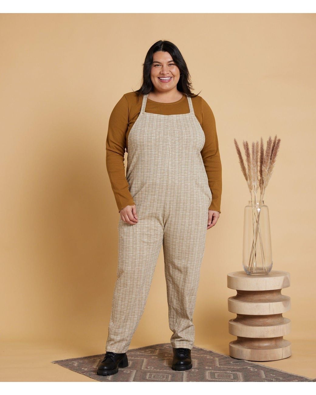 Known Supply Natural Neutrals Organic Cotton Adjustable Overalls