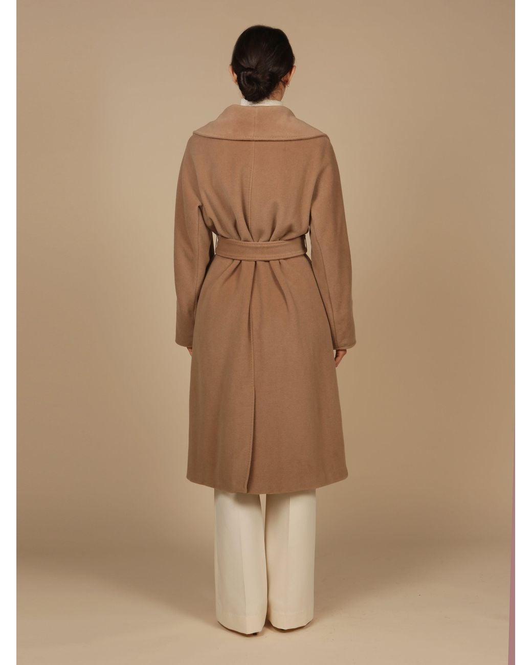 Santinni Brown 'Hepburn' 100% Italian Virgin Wool & Cashmere Coat