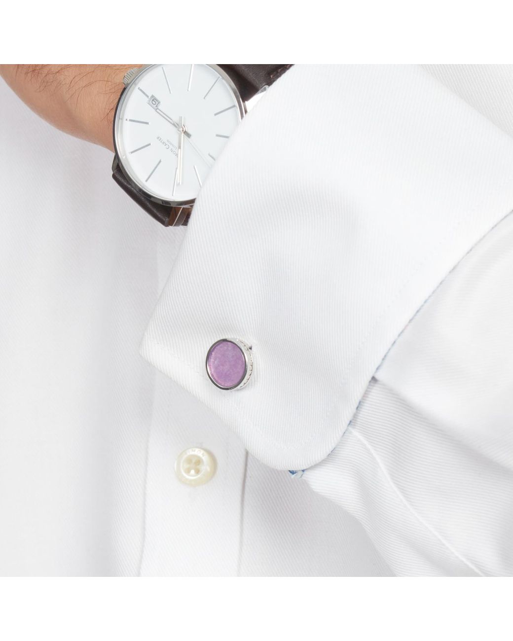 Simon Carter Purple Edward Amethyst Cufflink for men