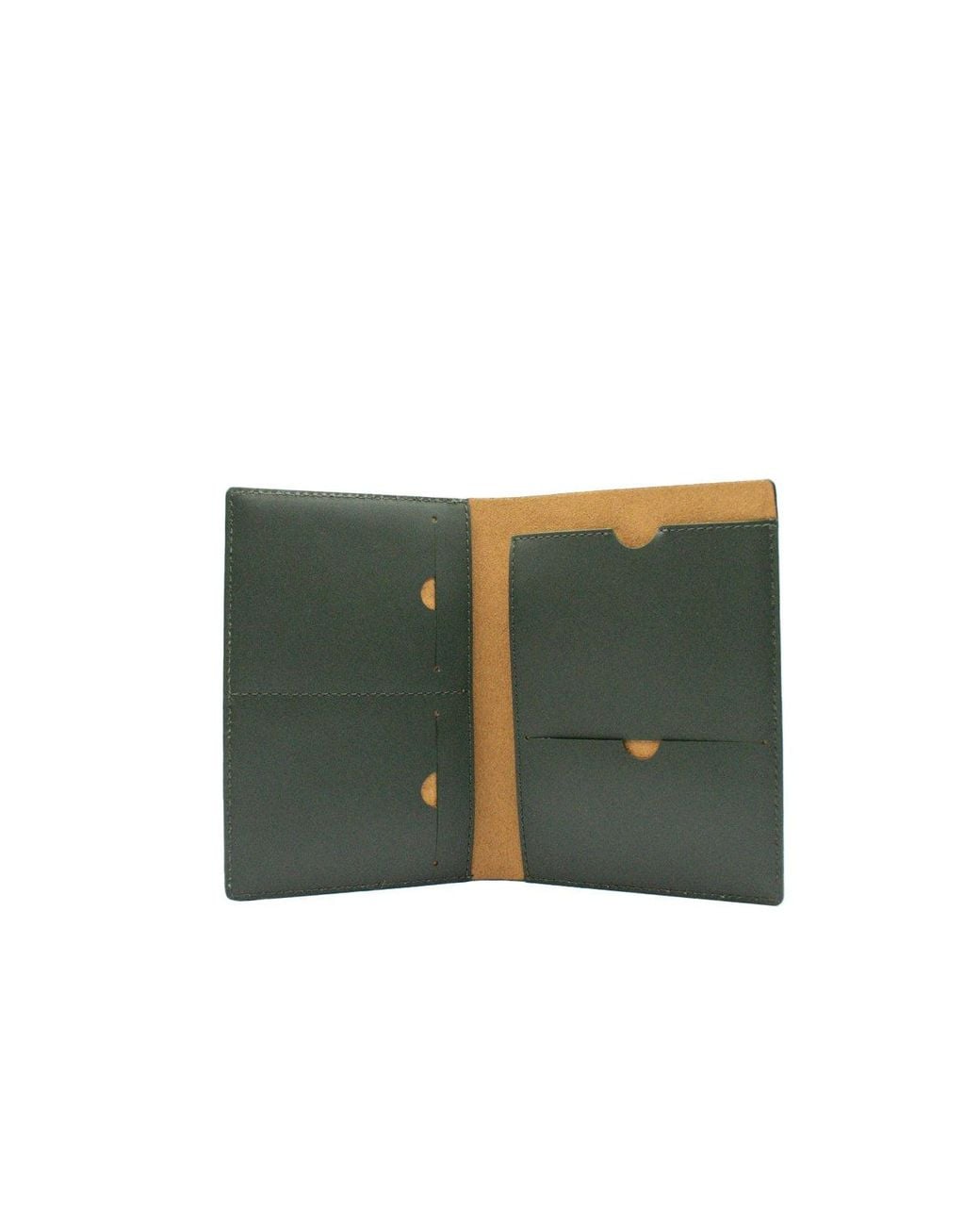 godi. Green Handmade Full-Grain Leather Passport Cover – Slim Travel Wallet for men