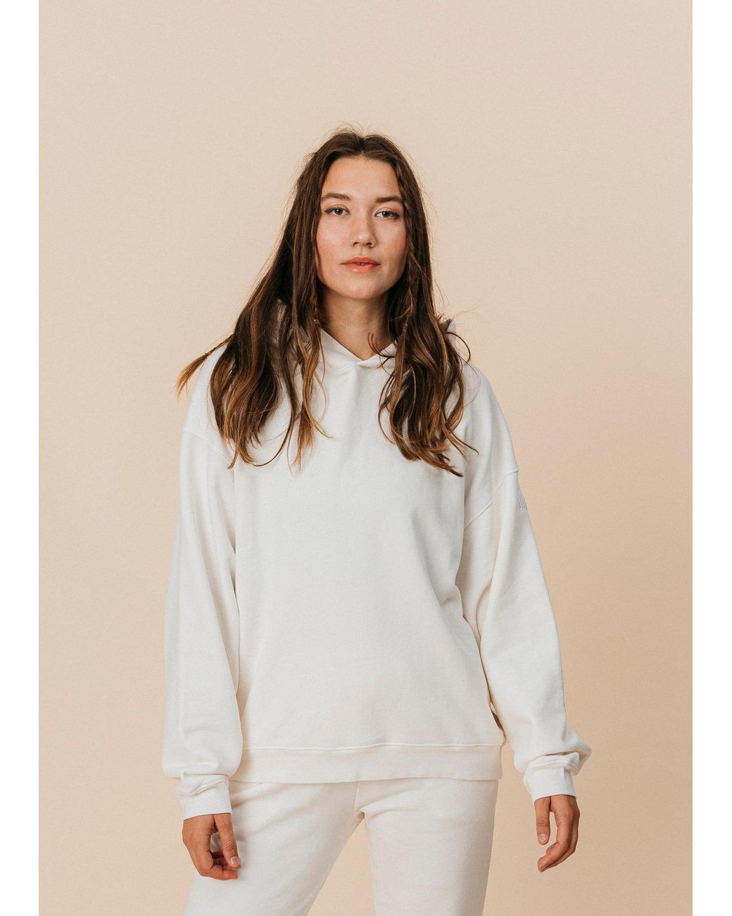 Ocio Leisurewear White Oversized Hoodie