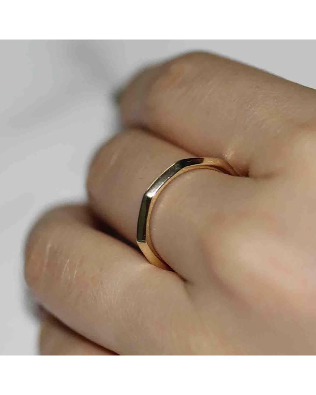 VicStoneNYC Fine Jewelry Metallic Refined Ridge Band