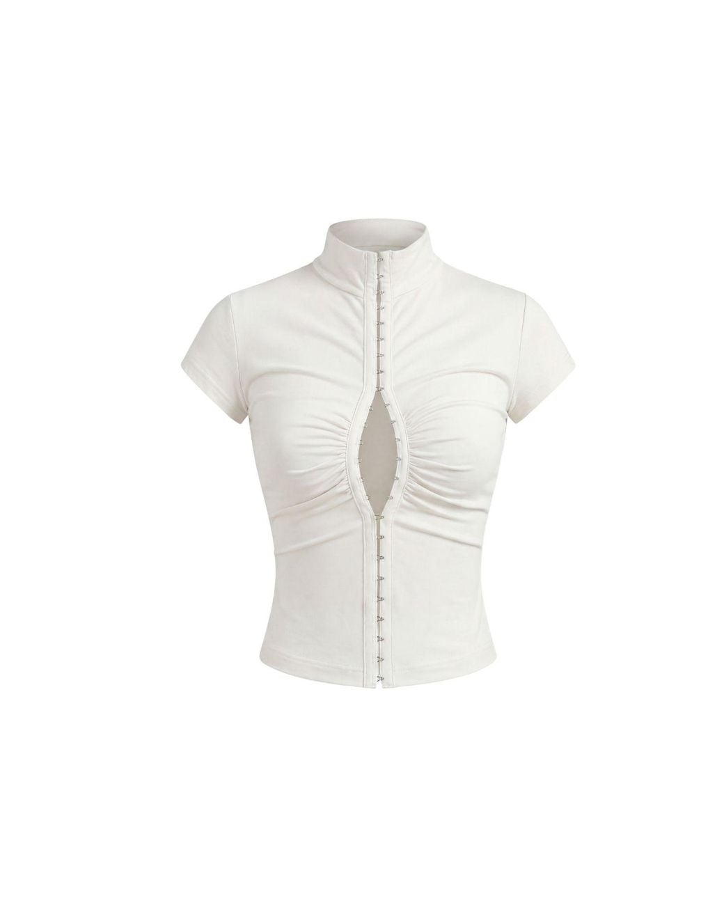Khéla the Label White Bad Decision Short Sleeve Top Off
