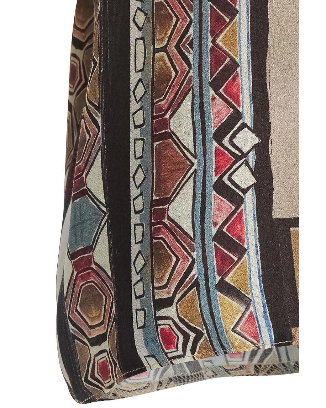 Conquista Black Print Short Sleeve Top With Tie At The Nape By Fashion