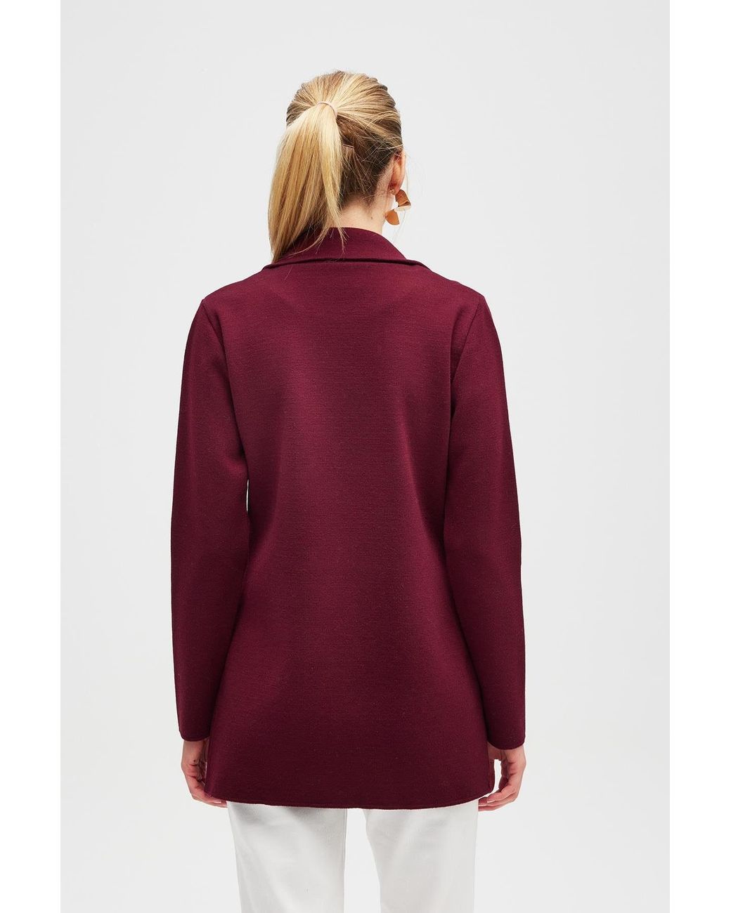 Peraluna Purple Jisha Knit Blazer Jacket