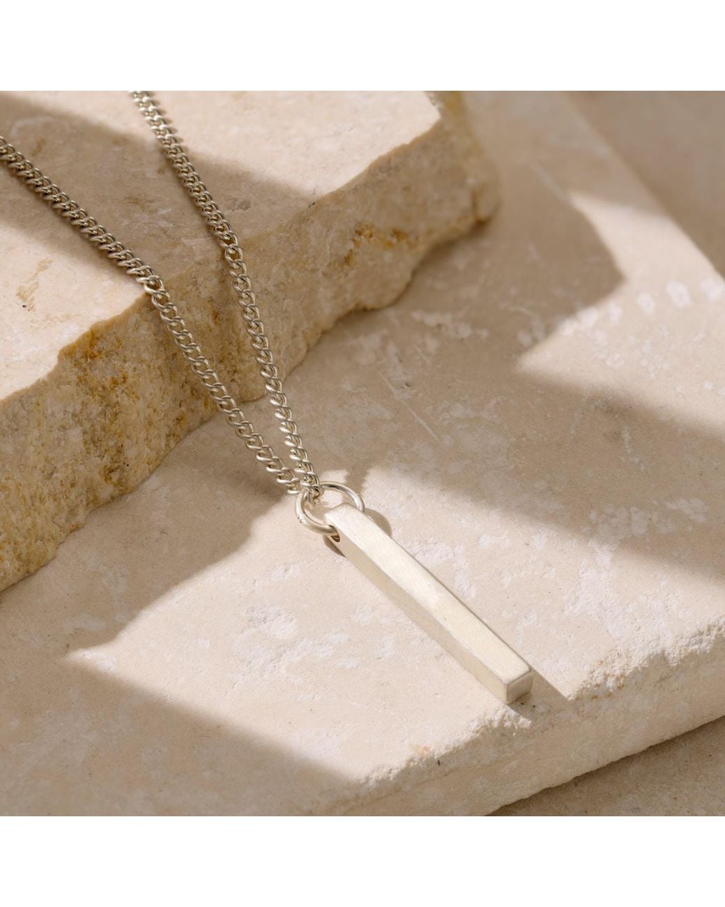 Posh Totty Designs Metallic Sterling Bar Necklace for men