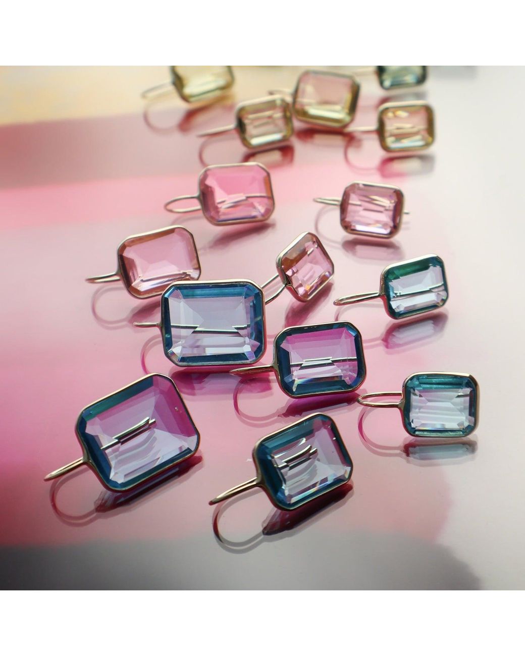 Hye Jane Jewelry Blue Large Gemma Quartz Earrings