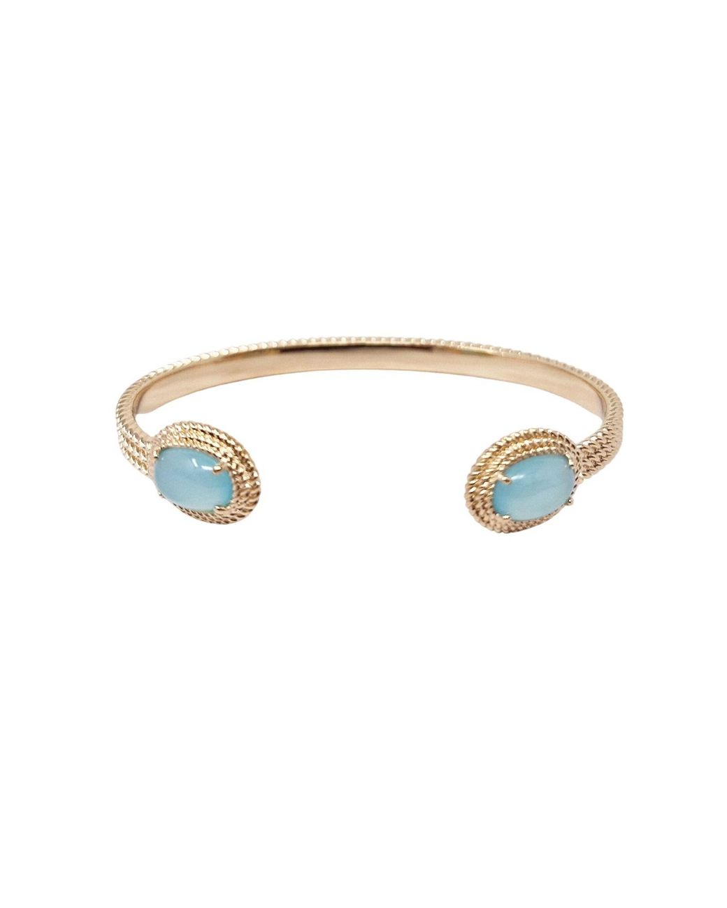 Harfi Metallic Vermeil Plated Agate Gemstone Crystal Statement Bangle