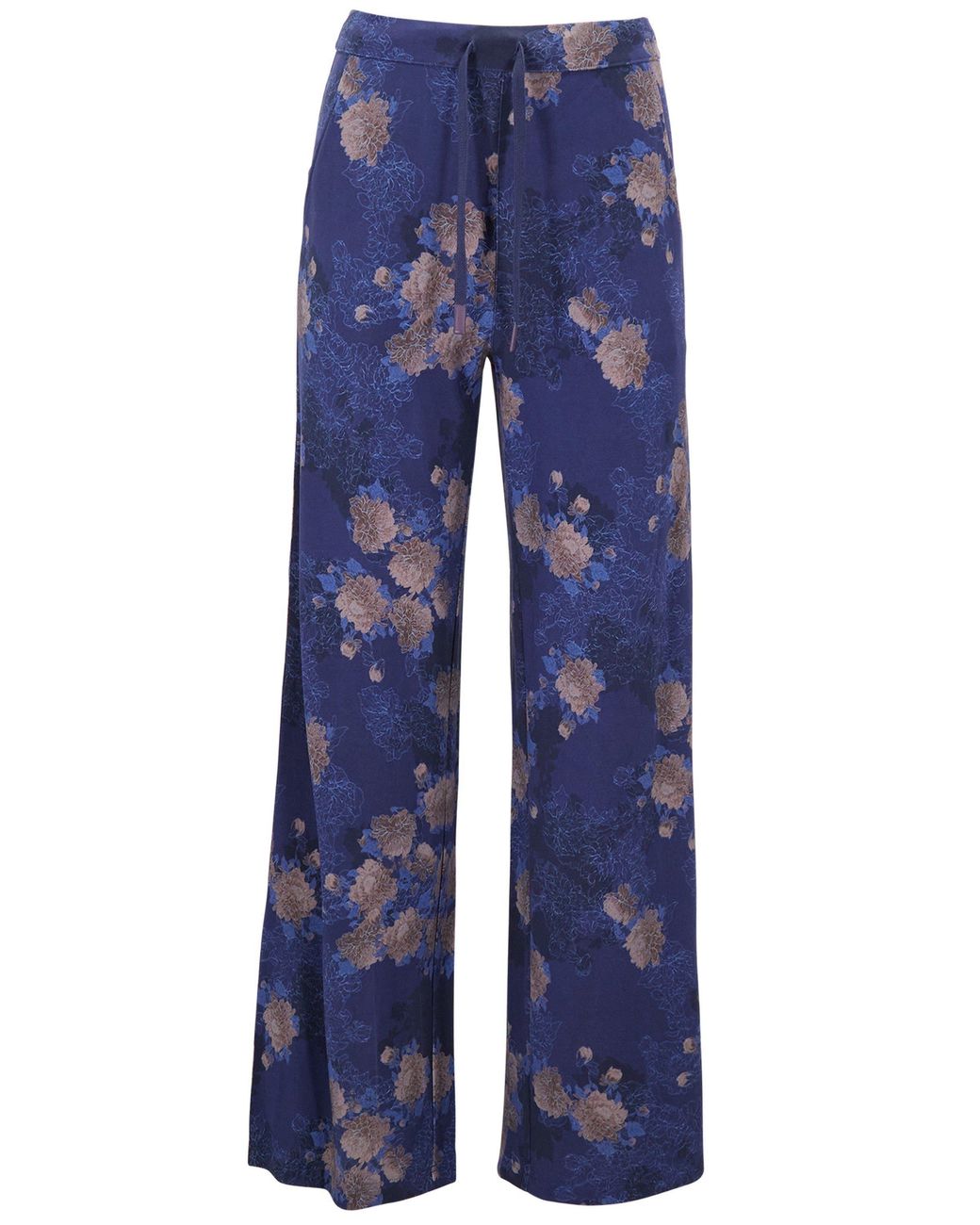 Lords of Harlech Blue Sanchez Lans Floral Stretch Knit Drawstring Pant