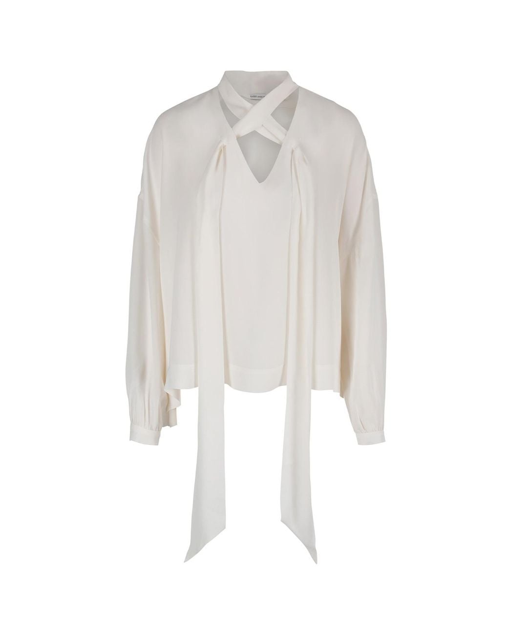 tirillm White Sadie Silk Blouse