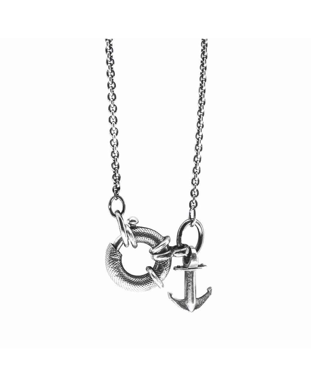 Anchor and Crew Metallic Clyde Anchor Signature Necklace Pendant for men