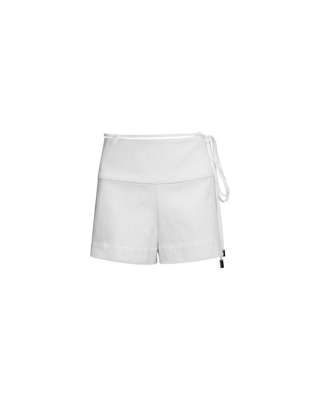 Audrey Vallens White Neutrals Selene Twill Shorts