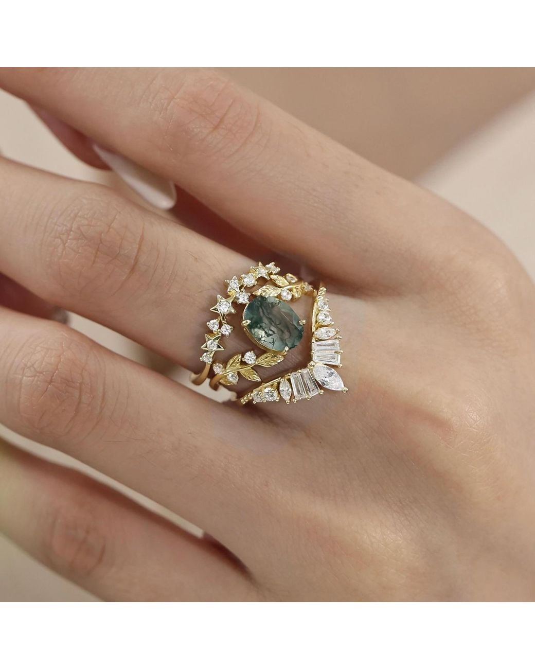 Azura Jewelry New York Metallic Starry Night Ring Vermeil
