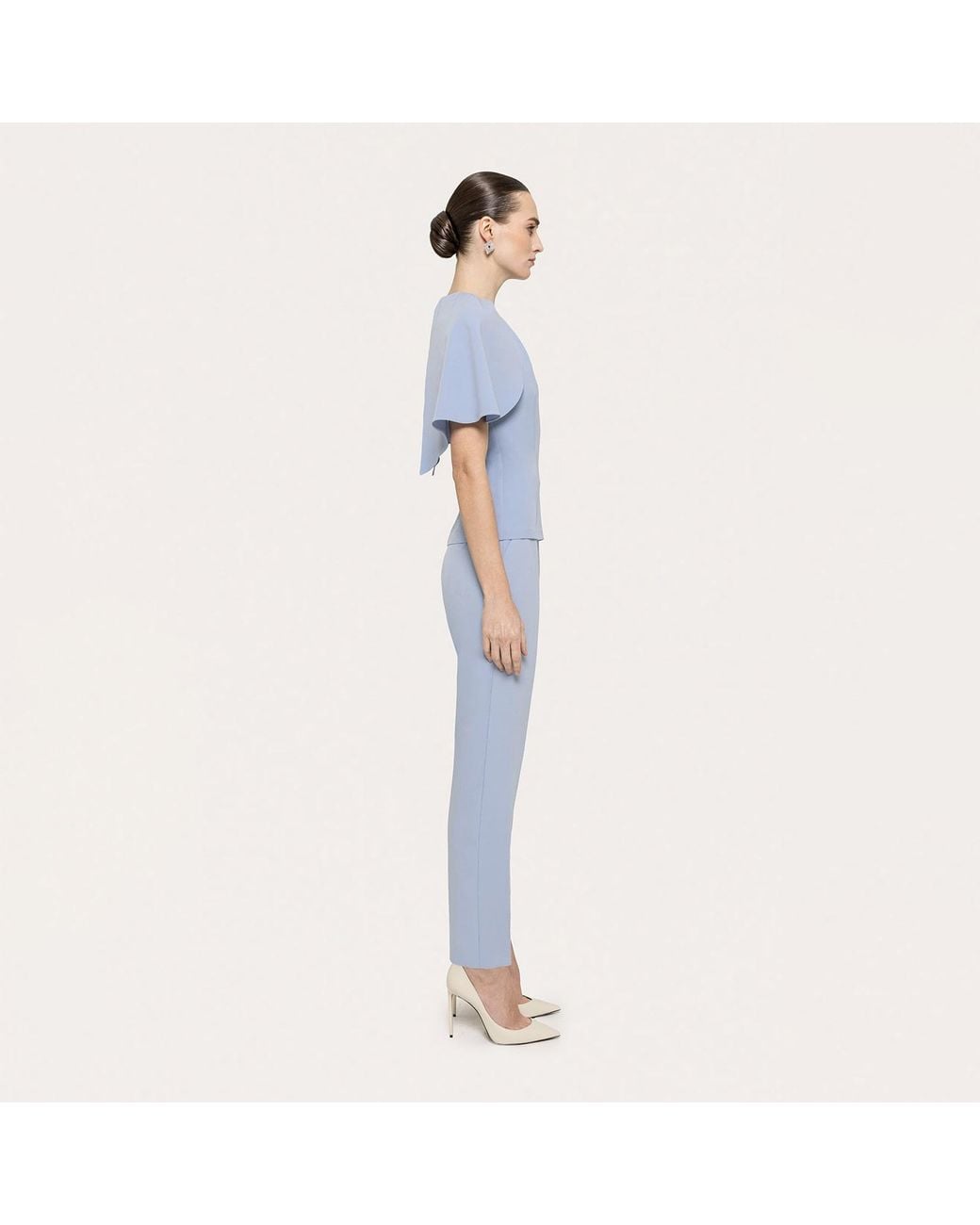 Nissa Blue Cape-Design Top