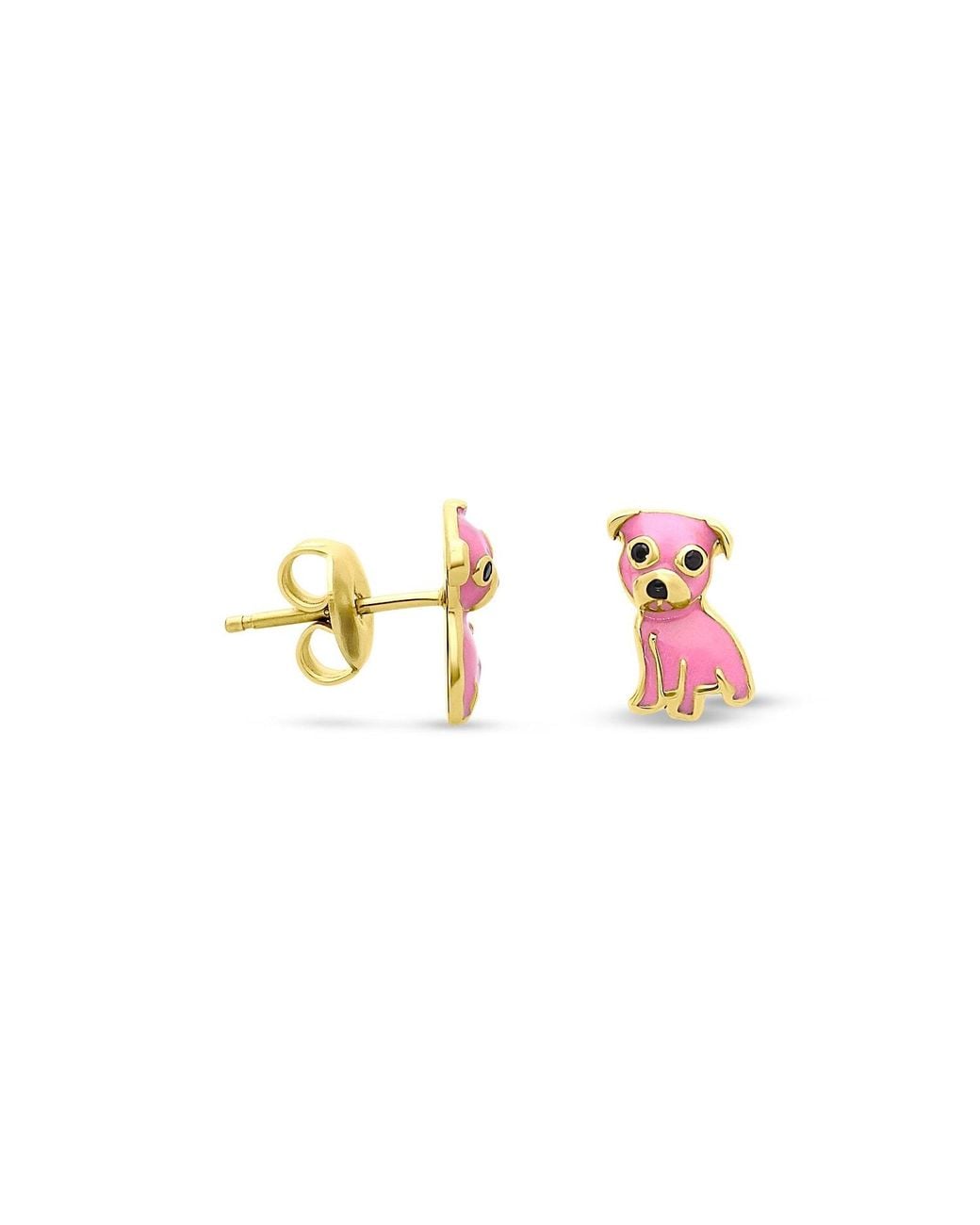 Cloud Haven Metallic Pit Bull Stud Earrings