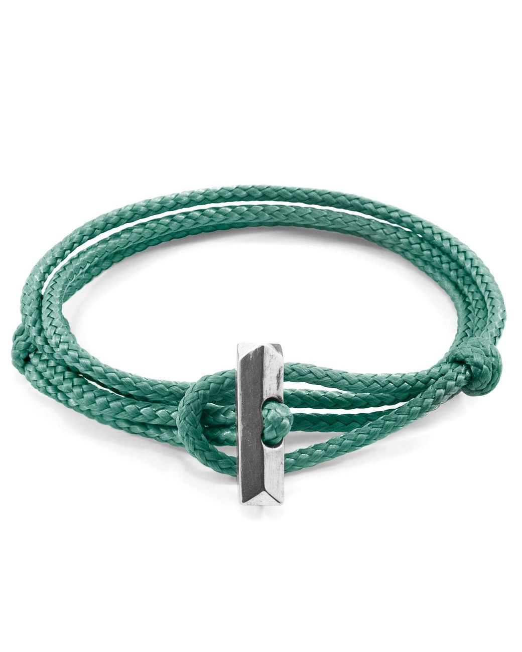 Anchor and Crew Green Mint Oxford & Rope Bracelet