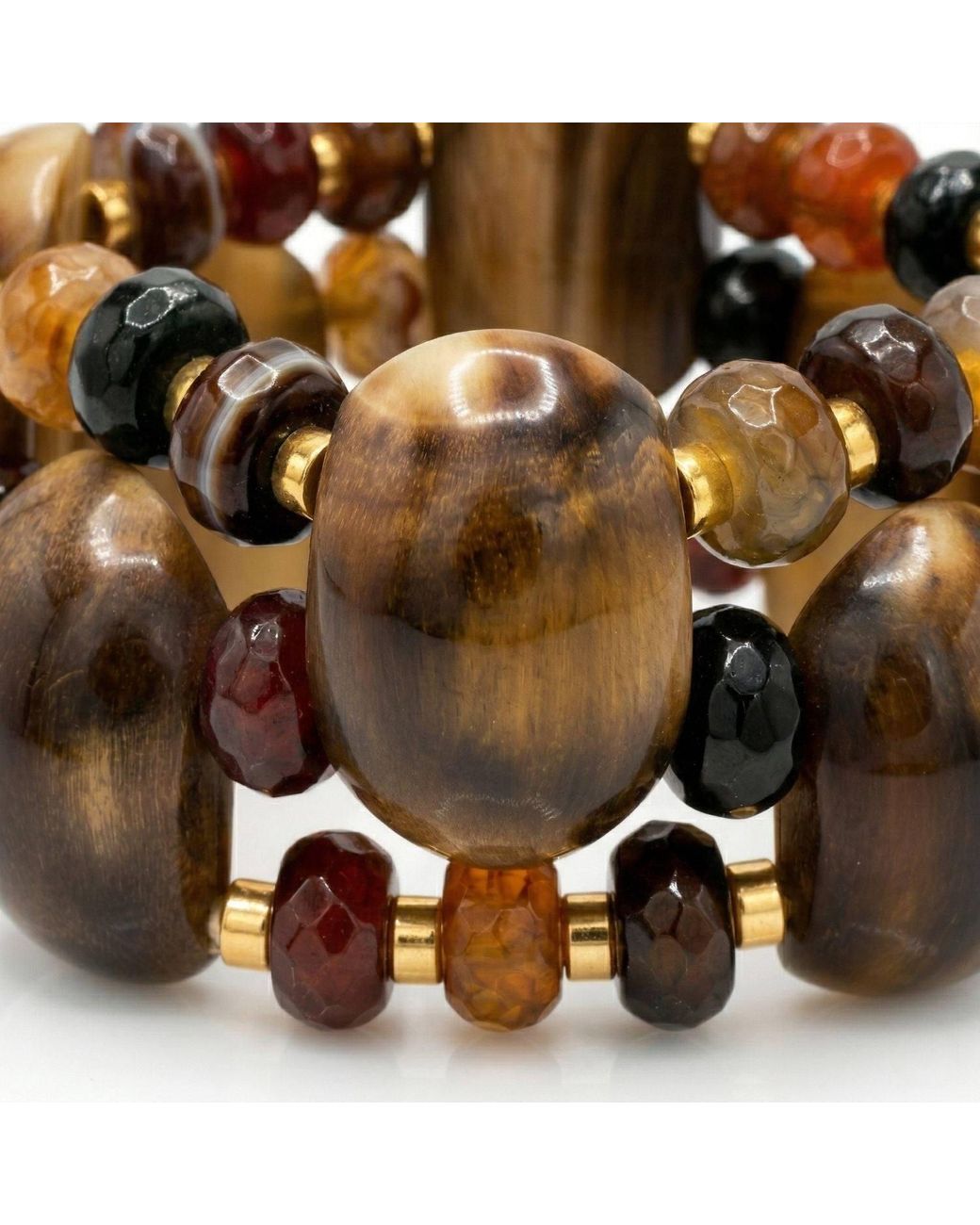Jaredjamin Brown Gaia Horn & Agate Bracelet