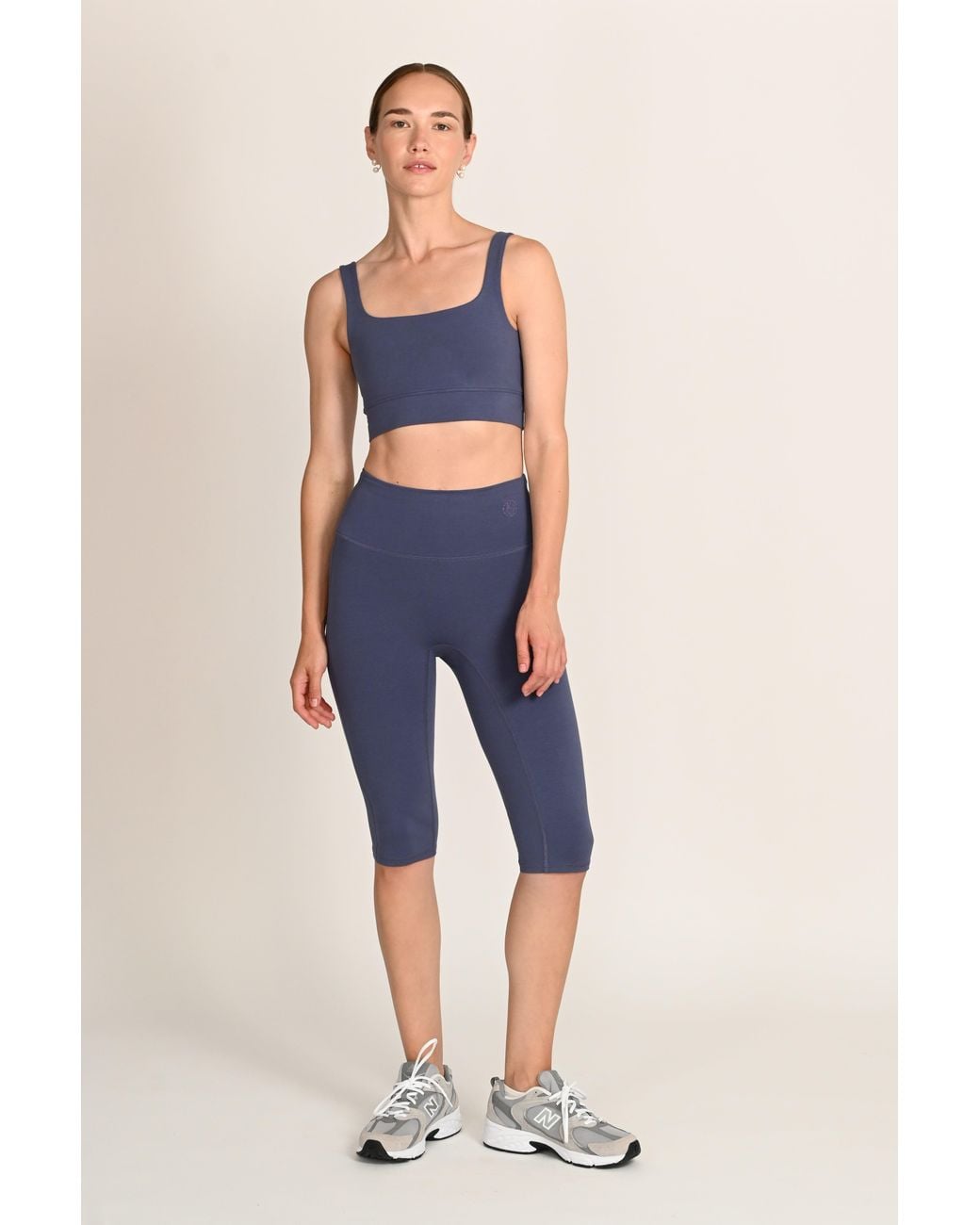 The Koozy Blue Daru High Waist Cropped Leggings