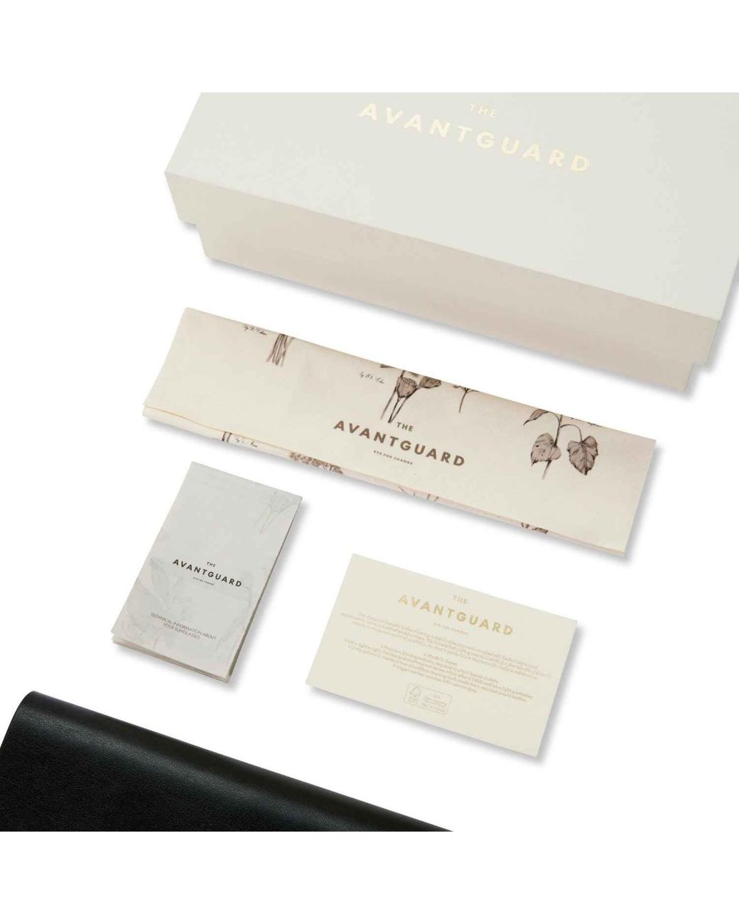 The Avantguard Brown Neutrals Wildflower Limestone Square Sunglasses