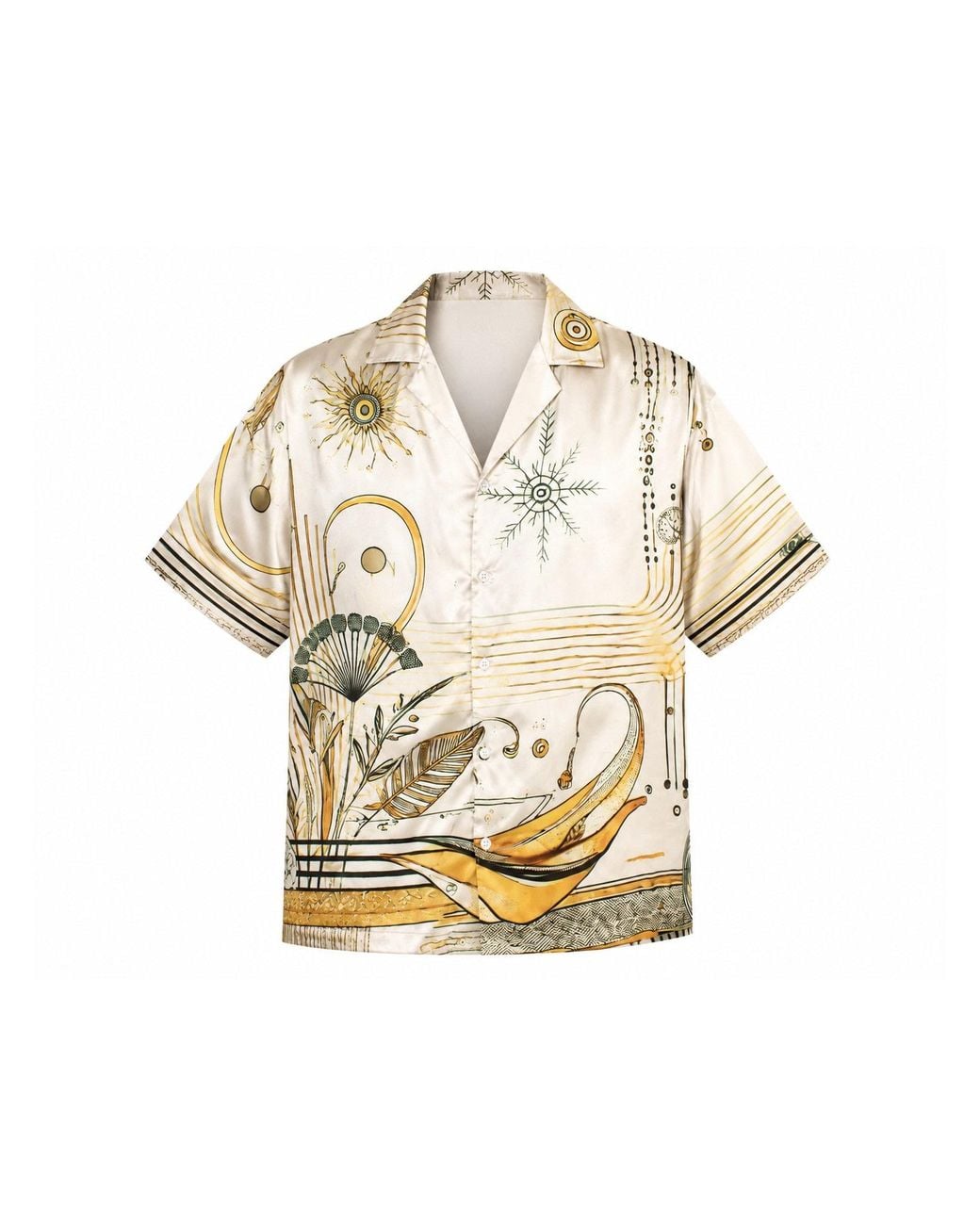 Hustle Metallic South Beach Satin-Shirt for men