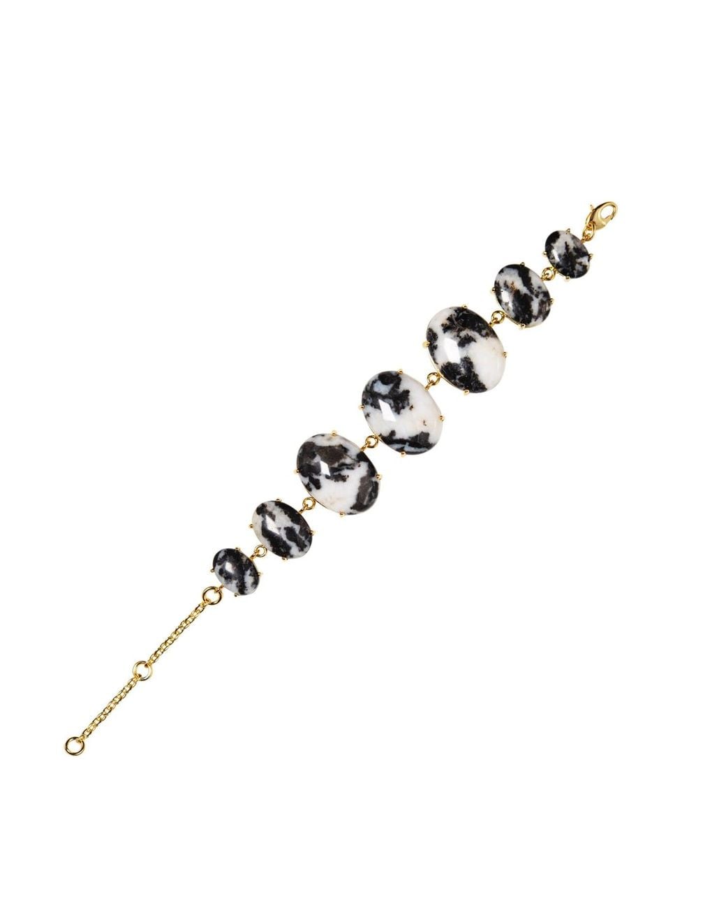 Crystalline Jewellery Metallic Zebra Jasper Statement Bracelet