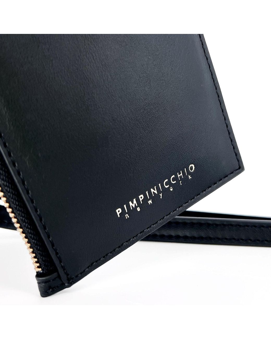 Pimpinicchio New York Black Card Case On Keyring for men