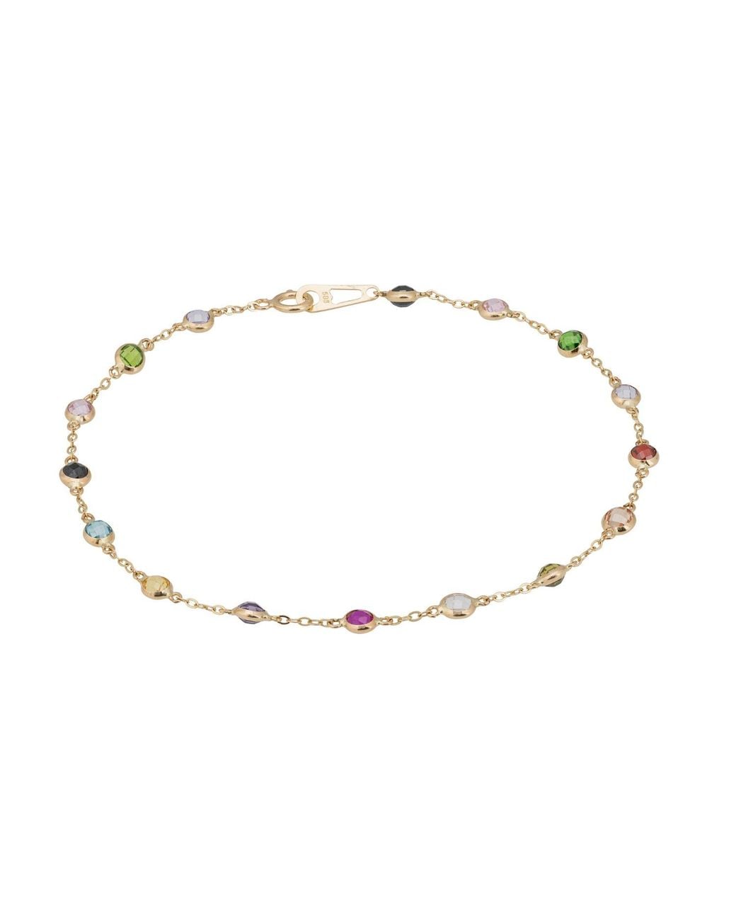 Latelita London Metallic Solid 14K Multi Gemstone Bracelet