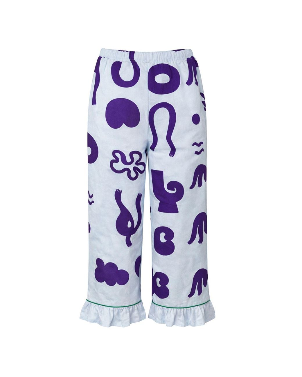 Wild Clouds Blue Organic Cotton Pyjama Bottoms