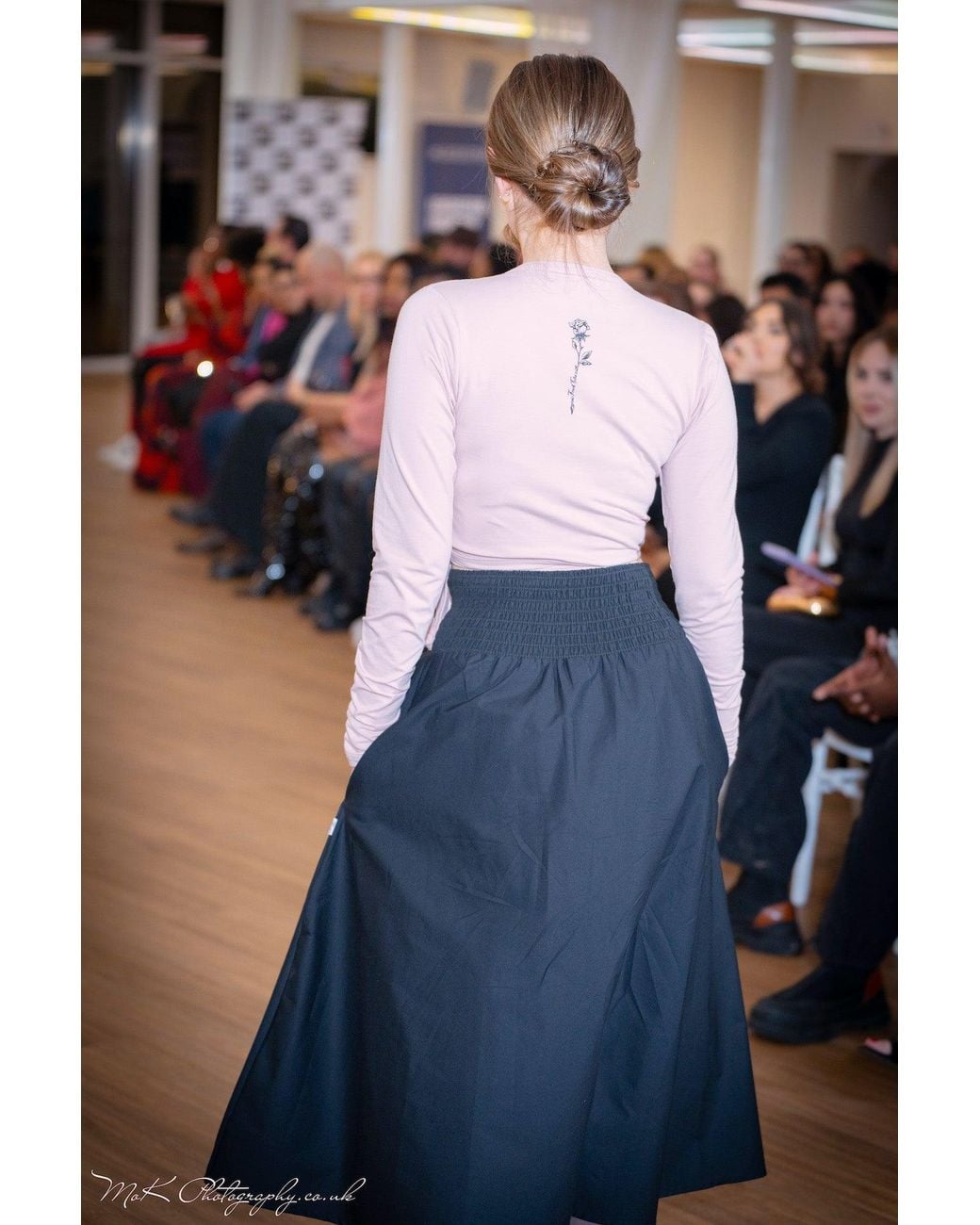 Frock Tales Black Orchid Midi Skirt With Pockets