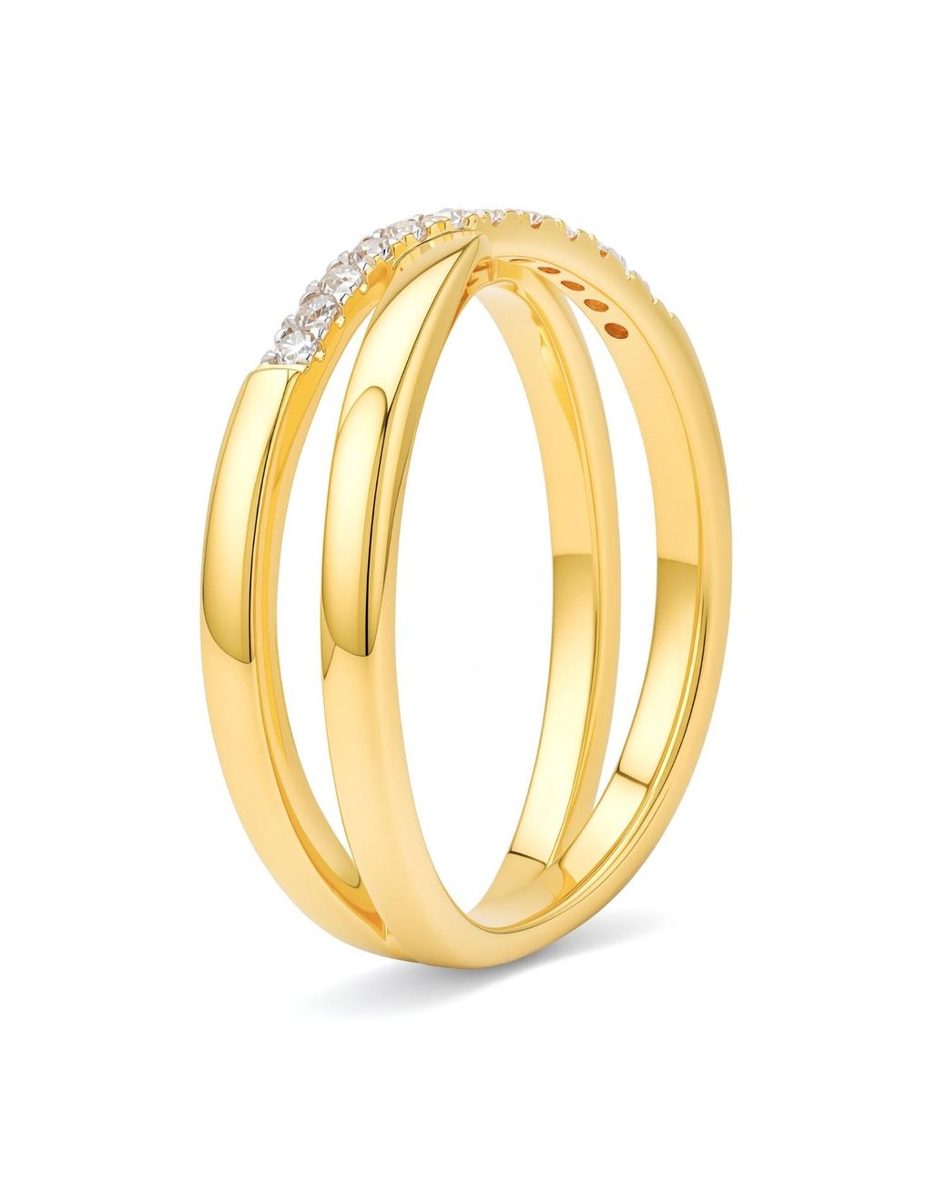 Kylie Harper Metallic Petite Diamond Crossover 'X' Ring