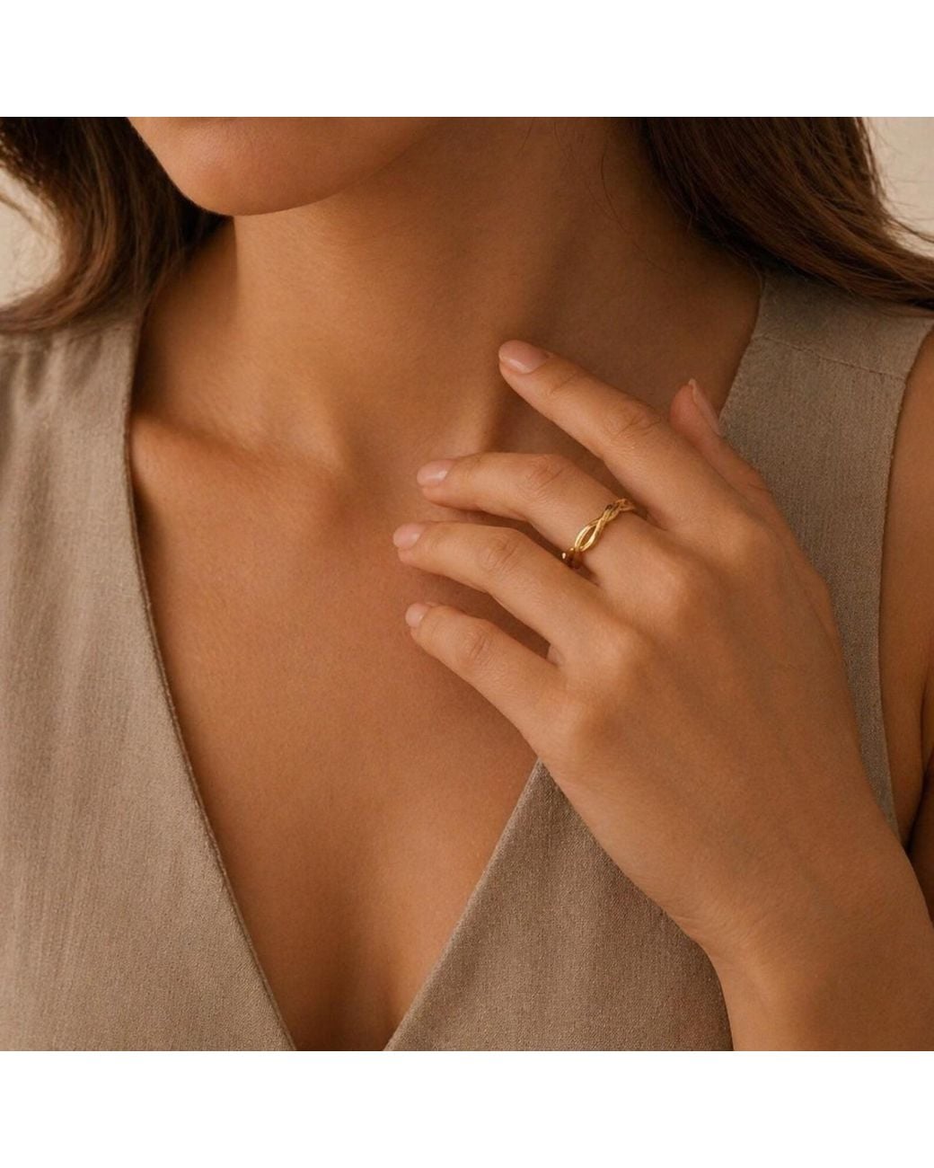 Mother Nature Jewelry Metallic Twig Ring, Handmade Minimalist Band