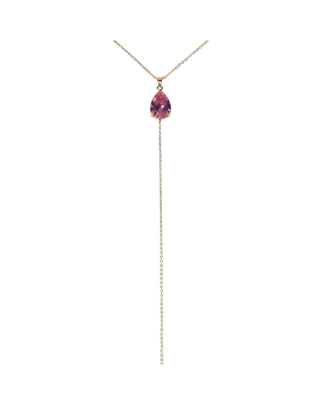 Studio Baloge White Pear Goutte Lariat Necklace