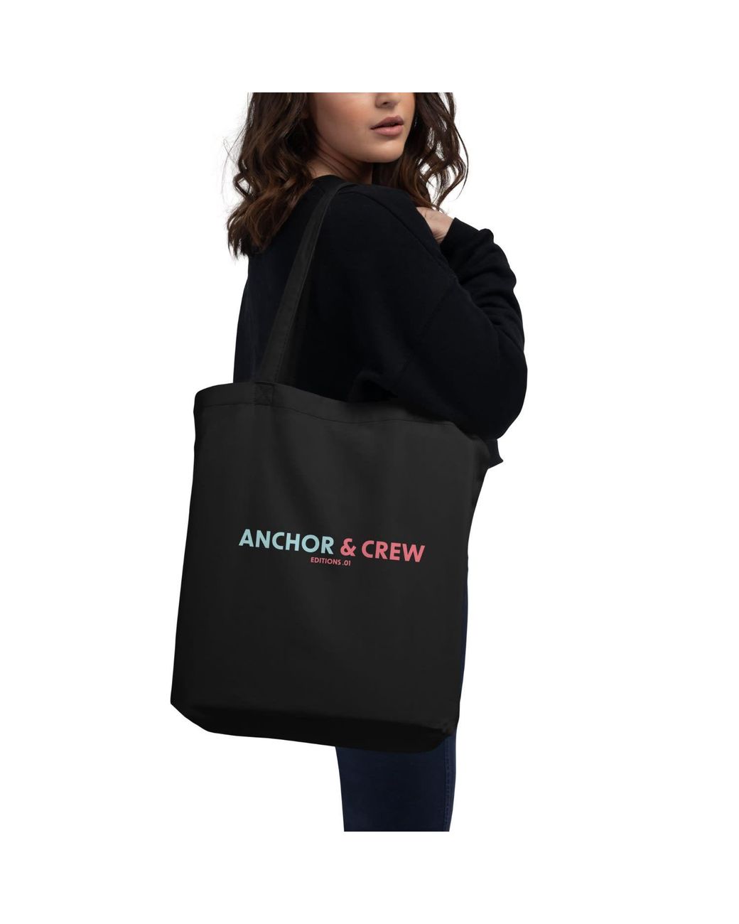 Anchor and Crew Black One Moon Safari Editions Recycled Cotton Tote Bag