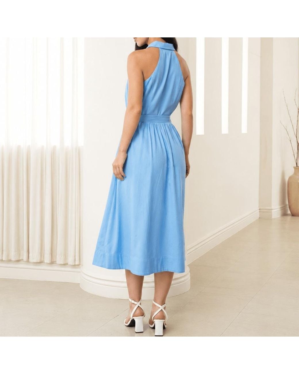 Yumi Kim Blue Kiana Light Linen Dress